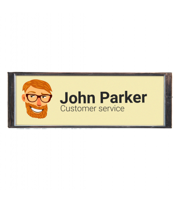 Badge nominatif aimanté ID-PLATE 64
