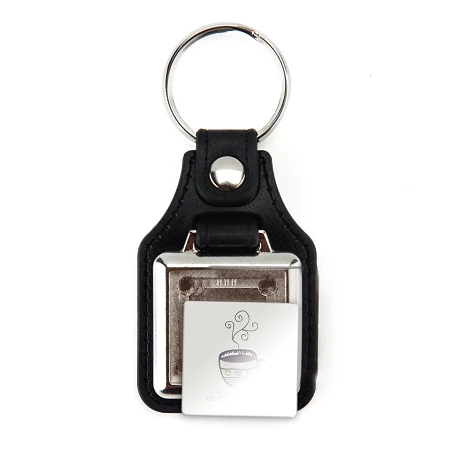 Porte-clé simili cuir carré UMD-10 pour impression UV