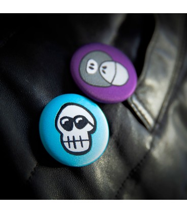 32 mm textile round button CH-Ø32
