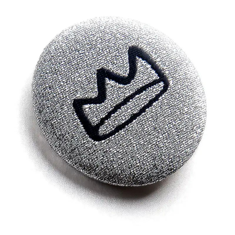 Chapas redondas textiles con aguja CH-Ø32 mm