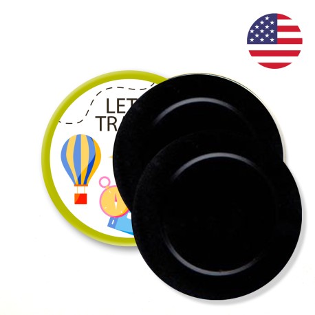Badges vierges ronds 37mm - 1 1/2 inch