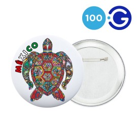 Badges vierges ronds 75mm (x100)