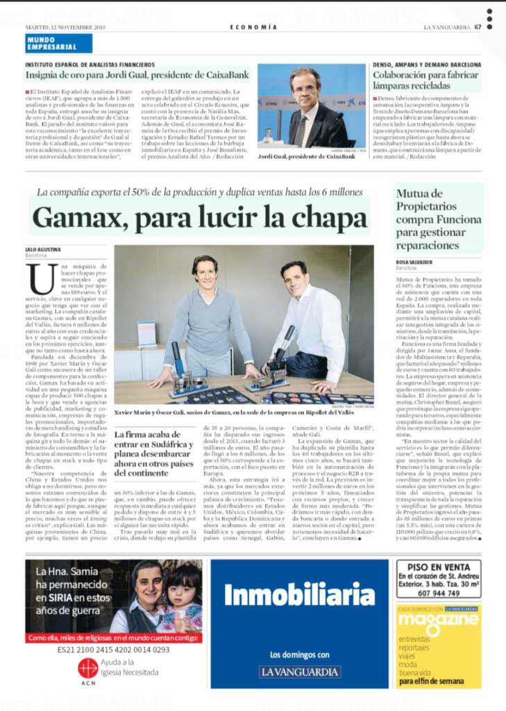 Gamax La Vanguardia nov 19