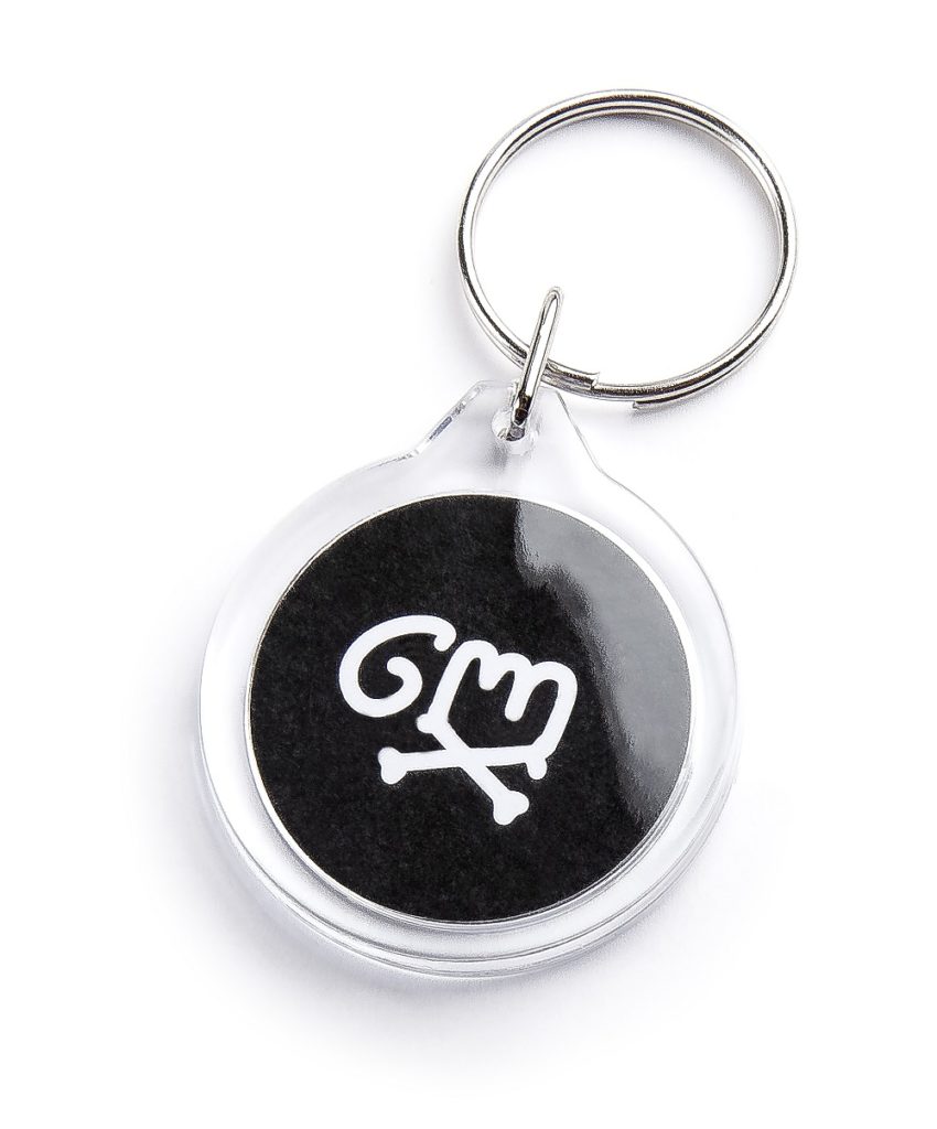 acrylic circular keyring