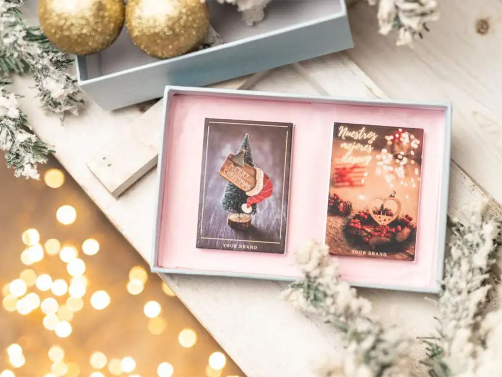 Aimants de Noël personnalisés dans un emballage spécial