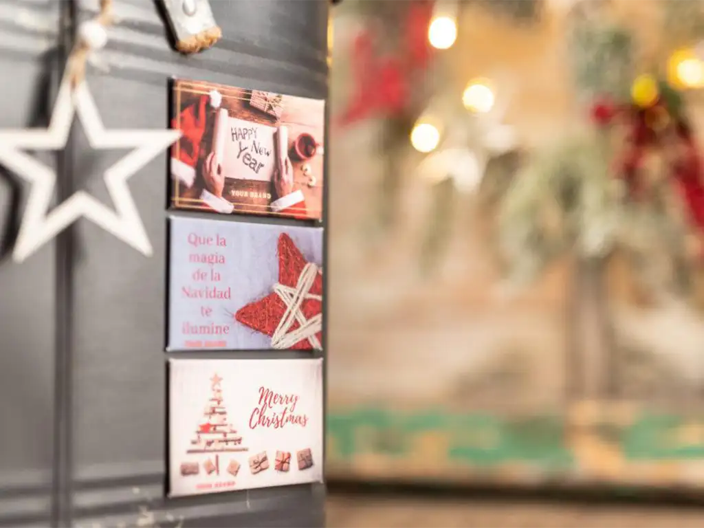 Aimants rectangulaires avec messages pour NOËL